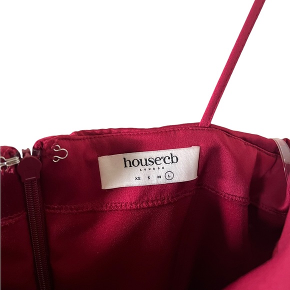 COPY - House of CB Anja Satin Corset Red Midi Dress - Picture 15 of 16